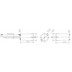 Įleidžiamas magnetinis kontaktas, baltas MK05